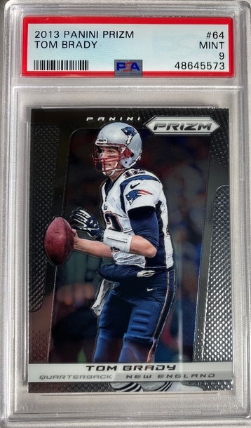 TOM BRADY 2nd Year PRIZM PSA 9 MINT 2013 PRIZM #64 BUCCANEERS PATRIOTS POP 96
