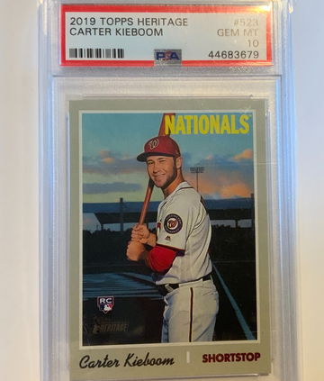 Carter Kieboom 2019 Topps Heritage RC PSA 10