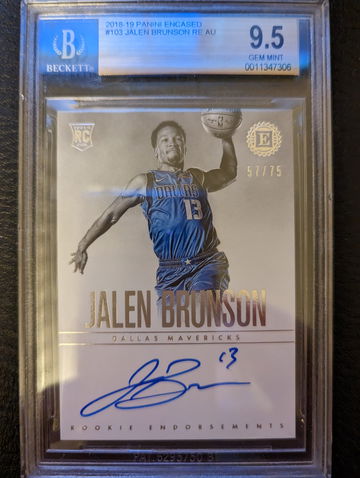2018-19 Panini Encased Jalen Brunson /75 BGS 9.5/10