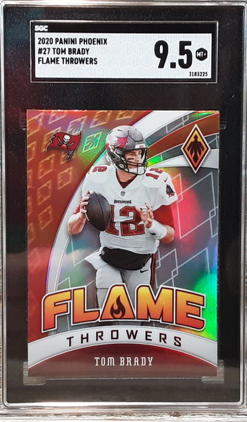 2020 Panini Phoenix #27 Tom Brady Flame Throwers SGC 9.5 MT+