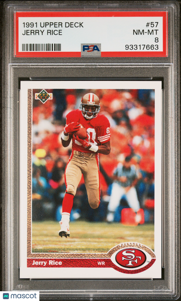 1991 Upper Deck Jerry Rice #57 PSA 8