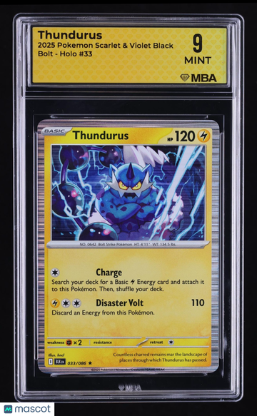 2025 Pokemon Scarlet & Violet Black Bolt Thundurus Holo MBA 9 #33