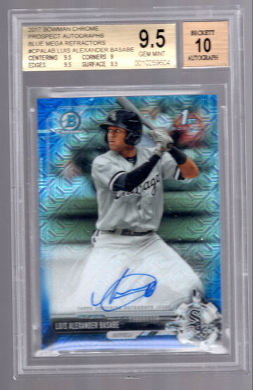 Luis Alexander Basabe 2017 Bowman Blue Mega Mojo Refractor Auto