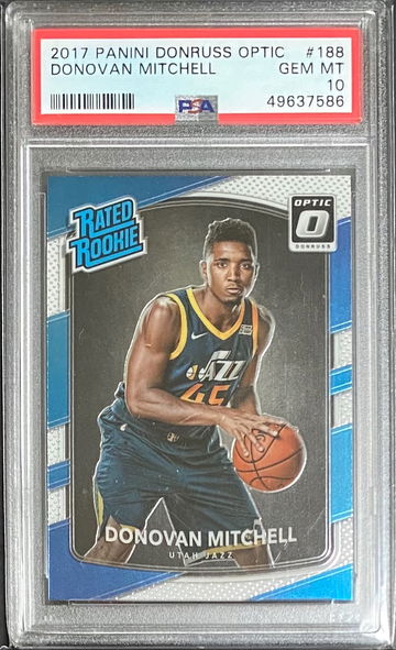 2017 Donruss Optic Donovan Mitchell Rookie PSA 10