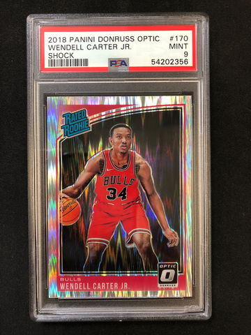 2018 Panini Donruss Optic - Wendall Carter - Rated Rookie Shock Prizm PSA 9