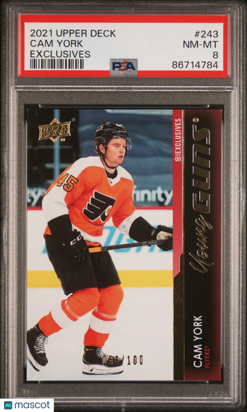 2021-2022 Upper Deck Cam York #243 Exclusives /100 PSA 8