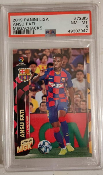 ANSU FATI 2019 Panini La Liga Megacracks Rookie Card RC PSA 8 