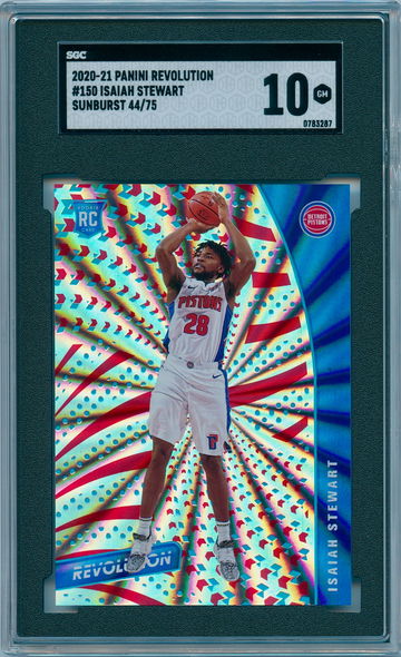 Isaiah Stewart 2020 Revolution Sunburst /75 #150 SGC 10