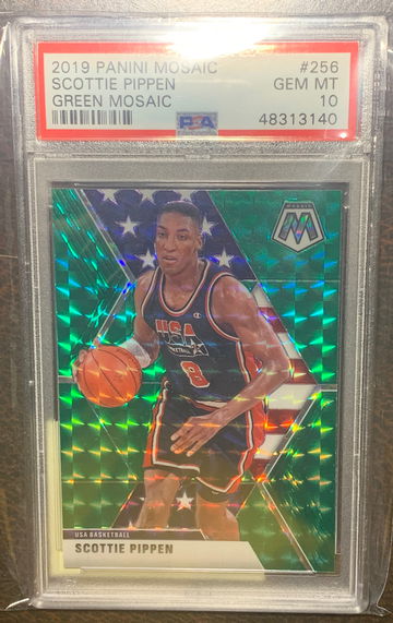2019 Mosaic Scottie Pippen Team USA Green Prizm PSA 10
