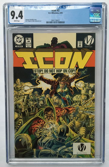 Icon #2 CGC 9.6 "STOP! DO NOT HOP ON COP!"" FREE S/H.