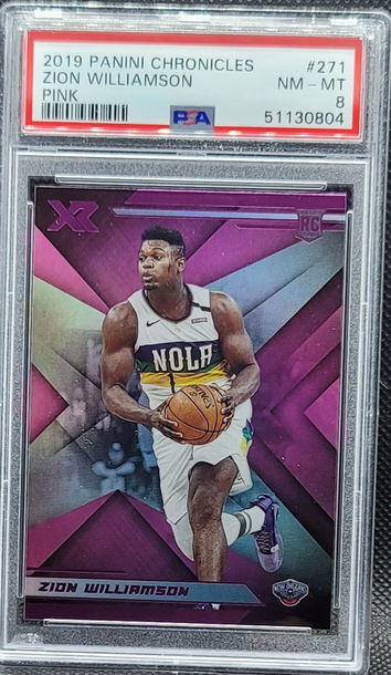2019-20 Panini Chronicles XR Pink #271 Zion Willamson Rookie RC PSA 8 