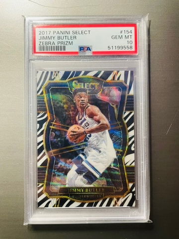 2017 Panini Select Zebra SSP Jimmy Butler PSA 10