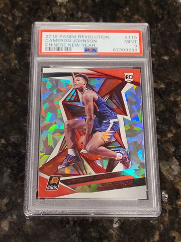 2019 Revolution Cameron Johnson RC Rookie Chinese New Year SP INSERT #110 PSA 9!
