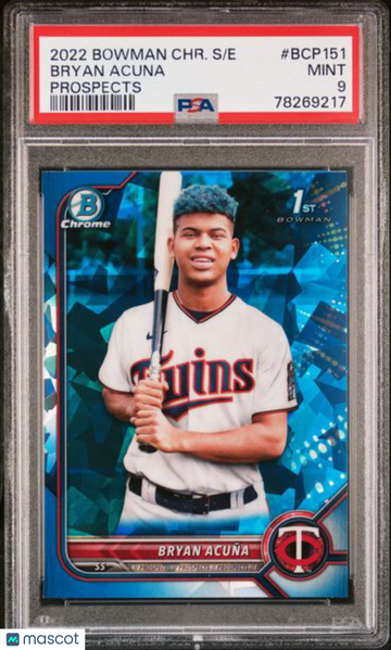 2022 Bowman Chrome Sapphire Edition Prospects Bryan Acuna #BCP151 PSA 9