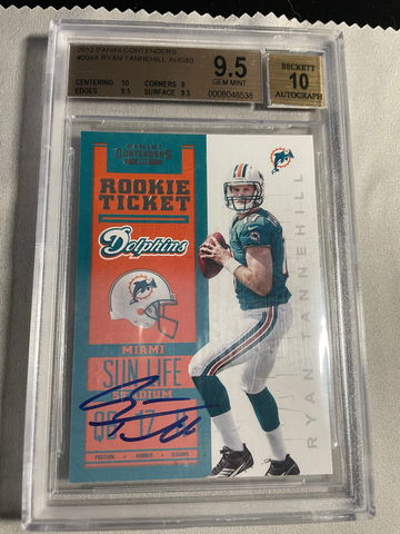 2012 Ryan Tannehill Contenders auto BGS 9.5 10 Auto 10 Centering