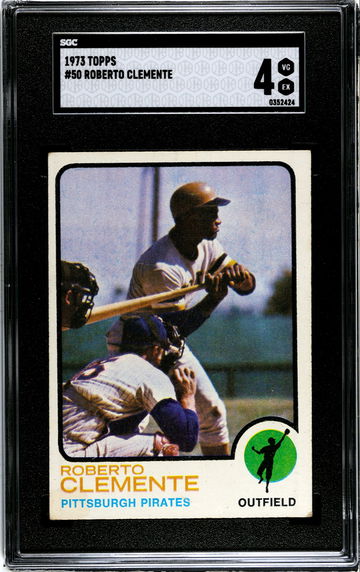 1973 Topps #50 Roberto Clemente Pirates HOF SGC 4 VG-EX