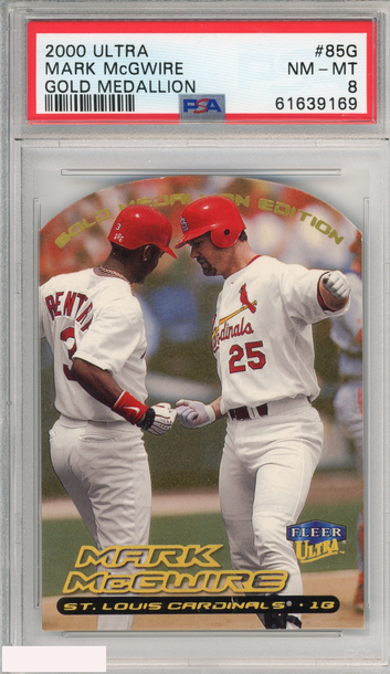 2000 ULTRA GOLD MEDALLION MARK MCGWIRE #85G ST LOUIS CARDINALS PSA 8 NM-MT