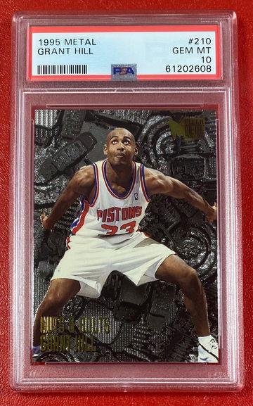 1995 Fleer Metal Nuts & Bolts Grant Hill #210 PSA 10 Detroit Pistons NBA Card