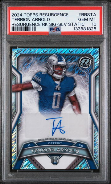 2024 Topps Resurgence Resurgence Rookie Signatures Silver Static Terrion Arnold #RRSTA PSA 10
