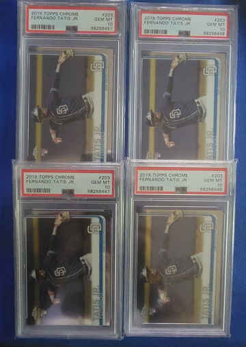 2019 Topps Chrome 203 Tatis 4 Card Rookie Lot. INVEST