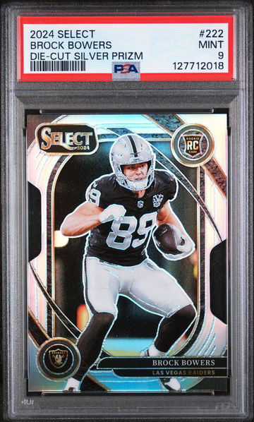 2024 Panini Select Silver Die-Cut Brock Bowers #222 PSA 9
