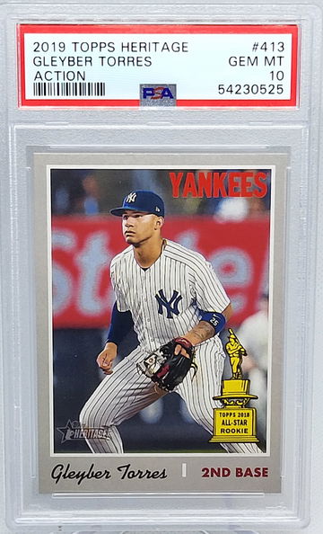 2019 Topps Heritage #413 Gleyber Torres Action Variation  PSA 10