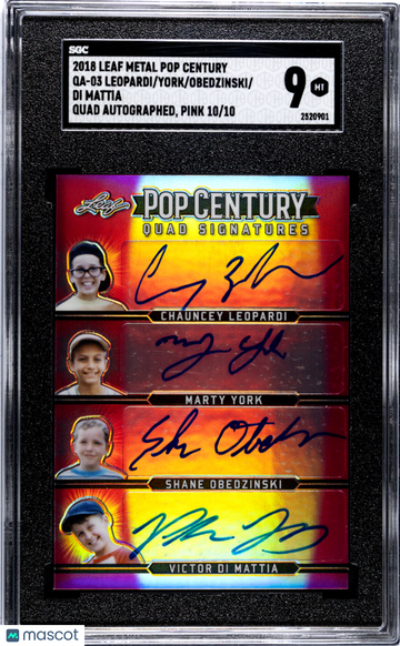 2018 Leaf Metal Pop Century DI Mattia Obedzinski York Leopardi #QA-03 SGC 9