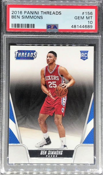 Ben Simmons 2016 Panini Threads RC Rookie PSA 10