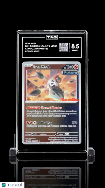 Pokémon Scarlet & Violet Iron Moth TAG 8.5 #028/182