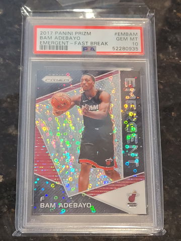 2017 Bam Adebayo Prizm Emergent Fast Break Refractor PSA 10