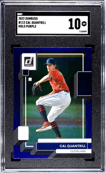 2022 Donruss Holo Purple Cal Quantrill #112 SGC 10