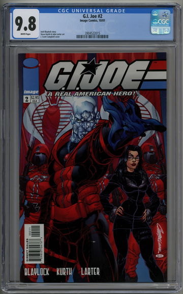 G.I. Joe #2 (2001) Image CGC 9.8 J. Scott Campbell Destro Baroness cover
