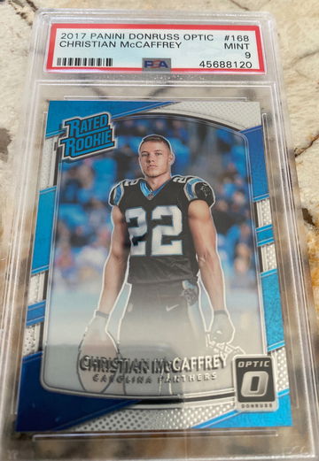2017 Panini Donruss Optic #168 Christian McCaffrey PSA9