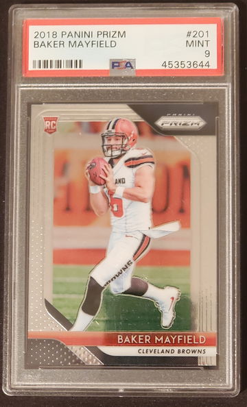 2018 Prizm Baker Mayfield #201 PSA 9