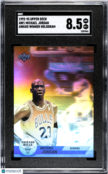 1992 Upper Deck Michael Jordan #AW1 Award Winner Hologram SGC 8.5
