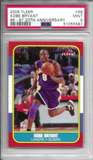 2006-07 FLEER 86-87 1986 20TH ANNIVERSARY KOBE BRYANT #58 PSA 9 MINT