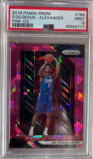 2018 Prizm Pink Ice Shai Gilgeous Alexander PSA 9