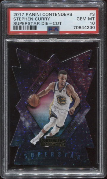 2017 Panini Contenders Superstar Die-Cut 3 Stephen Curry PSA 10 SP Gem Mint *4230 POP 10	
