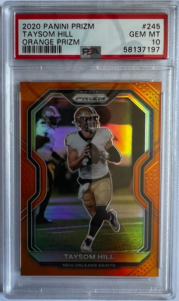 2020 Panini Prizm Taysom Hill Orange Prizm PSA 10