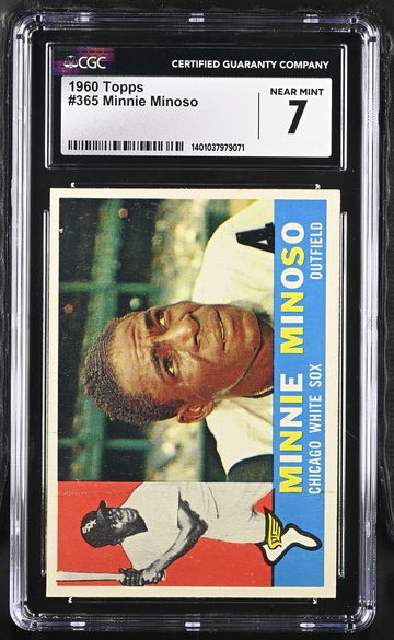 1960 TOPPS MINNIE MINOSO #365 CGC 7 BS.A1.03