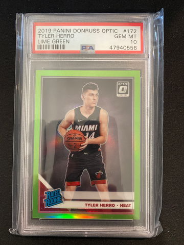 2019 Donruss Optic Tyler Herro Lime Green /149 PSA 10