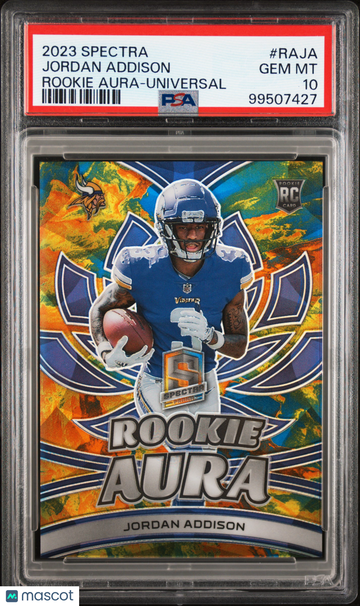 2023 Panini Spectra Rookie Aura Jordan Addison #RAJA Universal PSA 10