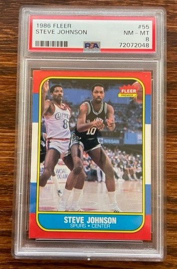 1986 Fleer Steve Johnson PSA 8--low pop!