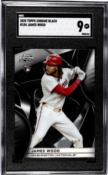 2025 Topps Chrome Black #104 James Wood SGC 9