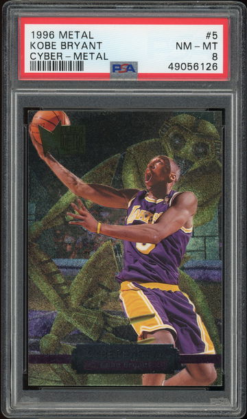 1996 Skybox Cyber Metal Kobe Bryant RC Rookie PSA 8 