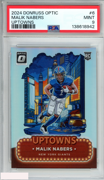 2024 PANINI DONRUSS OPTIC UPTOWNS MALIK NABERS #6 ROOKIE RC PSA 9 MINT