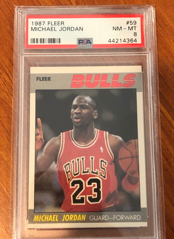 1987 Fleer Michael Jordan #57 PSA 8