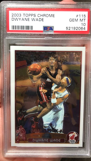 Dwayne Wade #115 rookie Topps chrome psa 10
