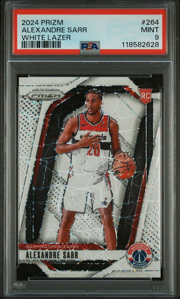 2024 Panini Prizm White Lazer Alexandre Sarr #264 /275 PSA 9