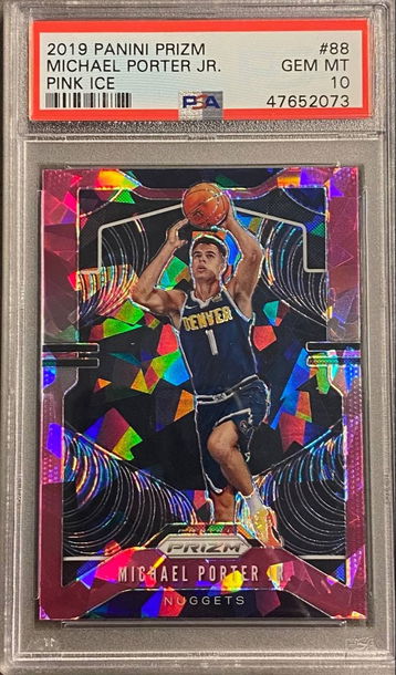 2019 Panini Prizm MICHAEL PORTER JR. PINK ICE PSA 10 GEM MINT #88